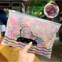 500/1000/3000 Peças Bolsa Elástico De Cabelo Feminino Descartável Multicolorido Elastico Para Menina