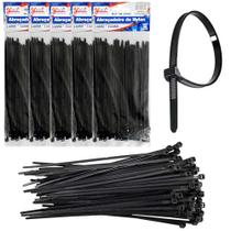 500 Abraçadeiras Fitas Lacre de Nylon 3.6x150mm Cinta Plástica Hellerman 15cm Preta