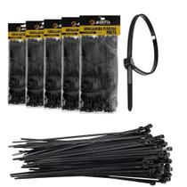 500 Abraçadeiras Nylon Lacre Tairape 10cm Fita Hellerman 3.6 x 100mm Preto