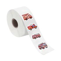 500 Adesivos De Caminhão De Bombeiros Em Rolo, Arte De Desenho Animado Para Scrapbooking, Sala De