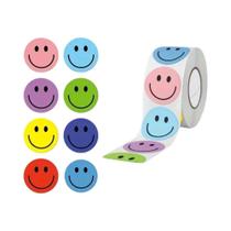 500 Adesivos De Papel Redondos Com Carinha Sorridente Para Professores, Pais, Recompensas De