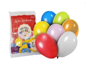 500 Bexiga Balão Liso Festa Grande N 8 Sortidos (10Pct)