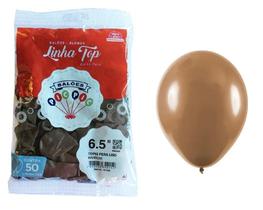 500 Bexiga Balão Liso Festa Pequeno N 6,5 - Marrom (10Pct)