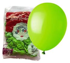 500 Bexiga Balão Liso Pequeno N 8 Verde Limão Claro (10Pct)