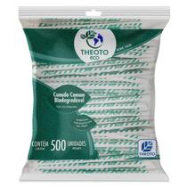 500 Canudo Biodegradável Embalados Individual Theoto
