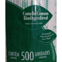 500 Canudo Biodegradável Embalados Individual Theoto