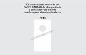 500 Cartelas para Colorimetria de papel com furo para comparação da cor do carro