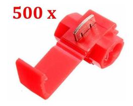 500 Conectores Derivação Fios Vermelho 0,5-1,5mm