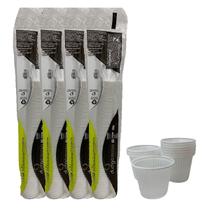500 Copos Descartável 50ml Branco Plástico Café Chá Dudigo