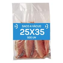 500 Embalagem Nylon Poli 25x35 90 Micras P/ Seladora a Vacuo