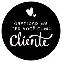 500 Etiqueta Adesivas - Gratidão Em Ter Você Como Cliente - Redonda 3 Cm - Efd Colors