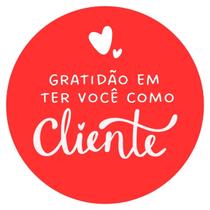 500 Etiqueta Adesivas - Gratidão Em Ter Você Como Cliente - Redonda 3 Cm - Efd Colors