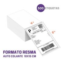 500 Etiqueta Térmica Sem Rolo 10x15 /100x150 Resma Autocolante Com Serrilha Modelo Contínuo