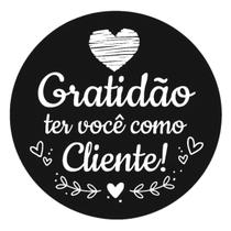 500 Etiquetas Adesivas Gratidão Ter Você Como Cliente Redondo 3 cm 500 Etiquetas Adesivas Gratidão Ter Você Como Cliente Redondo 3 cm