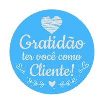 500 Etiquetas Adesivas Gratidão ter você como cliente Redondo 500 Etiquetas Adesivas Gratidão ter você como cliente Redondo