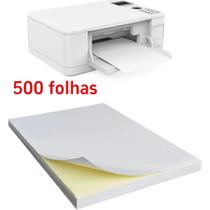 500 Folhas A4 Papel Adesivo Branco Fosco de Etiqueta