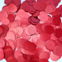 500 gramas Lantejoula 10mm Furo Central Vermelho 22615 500 1005SA81