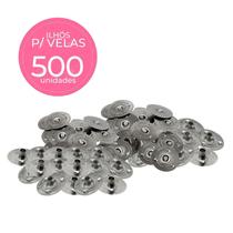 500 Ilhós De Alumínio Para Pavio De Velas 2,5Mm Centro X 4Mm