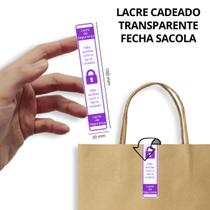 500 Lacres Adesivos de Segurança Cadeado Roxo Tam. 10 x 2 Cm 500 Lacres Adesivos de Segurança Cadeado Roxo Tam. 10 x 2 Cm