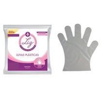 500 Luva plastica descartavel Liz Produtos de Beleza
