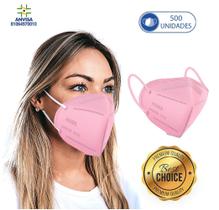 500 Máscaras Descartáveis Rosa KN95 PFF2 WWDoll Cód Anvisa