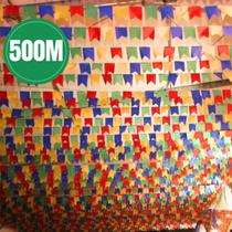 500 Metros Bandeirinha de Festa Junina Colorida de Papel - GLM