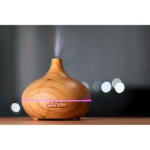 500 ml inteligente colorido luz de madeira grão aromaterapia