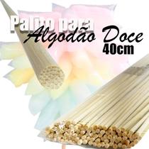 500 palitos 40cm bambu, vareta algodao doce, reforçado, redondos marshimellow
