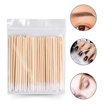 500 Palitos Algodão Descartável Manicure Design Sobrancelha