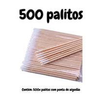 500 Palitos Com Algodão De Limpeza Alinhamento Henna Micropigmentação Unha Boca