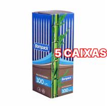 500 Palitos De Dente De Bambu Bompack 5x100