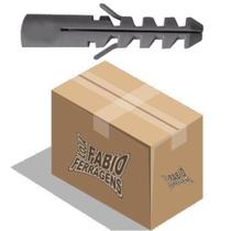 500 Peças - Bucha Sem Anel De 10 mm Cinza - Fabio Ferragens