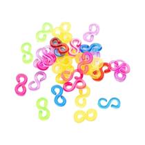 500 Peças De Conectores Plásticos Tipo S Para Pulseiras De Elástico DIY E Suprimentos Para
