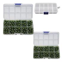 500 Perola Abs Inteira 8mm C/furo Com Caixa Cor Verde Milita 500 Perola Abs Inteira 8mm C/furo Com Caixa Cor Verde Milita