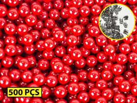 500 Perolas Vermelha 8mm Rebite Artesanato Patchwork Costura 500 Perolas Vermelha 8mm Rebite Artesanato Patchwork Costura