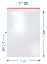 500 Saco Plástico Zip Lock Nº0