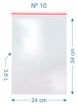 500 Saco Plástico Zip Lock Nº10
