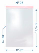 500 Saco Plástico Zip Lock Nº6