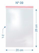 500 Saco Plástico Zip Lock Nº9
