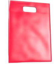 500 Sacolas plásticas Vermelha alça de boca de palhaço 20x30