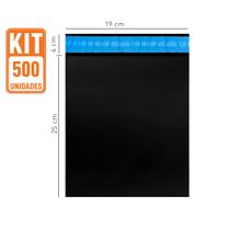 500 Sacos Envelope Plástico Segurança Embalagem ECO 19X25 cm - PicPac