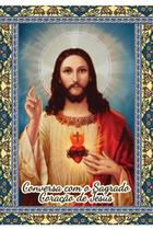 500 Santinho Conversa Sagrado Coração de Jesus (oração no verso) - 7x10 cm