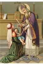 500 Santinho São Brás (oração no verso) - 7x10 cm