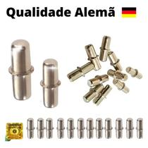 500 Suporte De Prateleira Duplo Borne Anelado 5 X 5 Niquelado Envio Imediato kit NOVO
