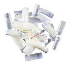 500 Tips Reta Unha Postiça Natural Refil Square Meia Lua