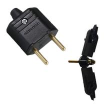 500 Tomada Plugue Plug Macho 2 Pinos 10a Preto Margirius