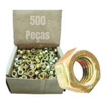500 Un Porca Sextavada Bicromatizada 1/2 X 13F Chv 3/4" UNC
