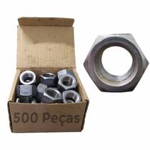 500 Un Porca Sextavada Ferro 7/16 Pol 14 Fios Rosca Grossa