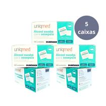 500 und - Álcool Swab 70% Saches Lenço Umedecido Uniqmed (5 caixas Com 100 Unidades Cada) 500 und - Álcool Swab 70% Saches Lenço Umedecido Uniqmed (5 caixas Com 100 Unidades Cada)