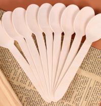 500 uni Colher de Madeira Refeição sobremesa Biodegradavel de 16 cm 500 uni Colher de Madeira Refeição sobremesa Biodegradavel de 16 cm